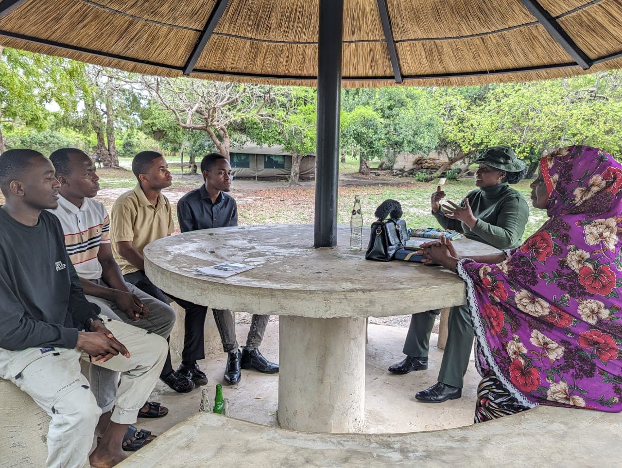 Strategic session at outdoor conference