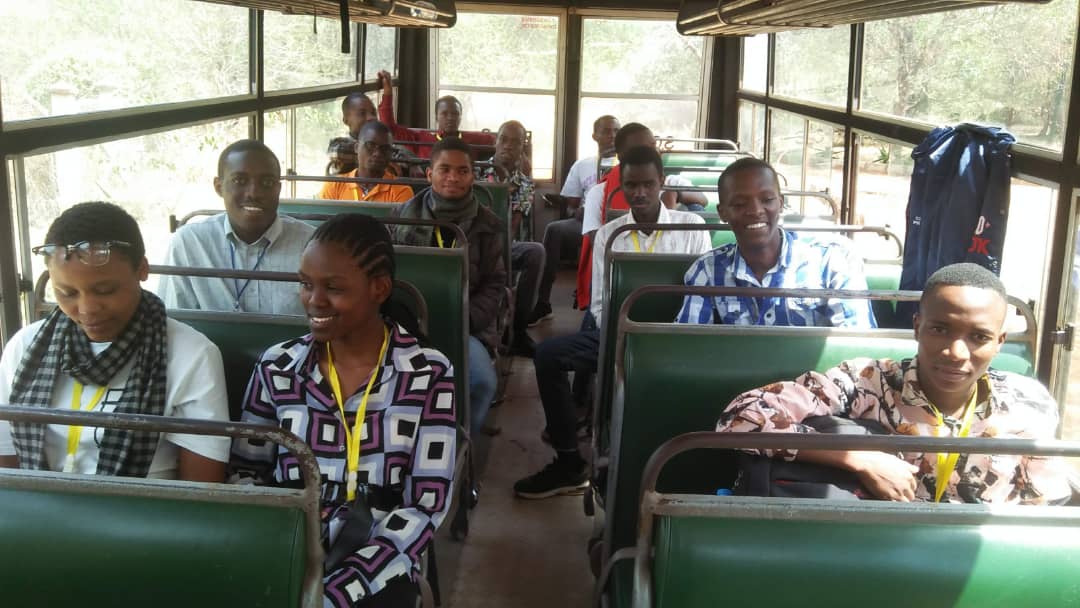 Youth members travelling to conservation site